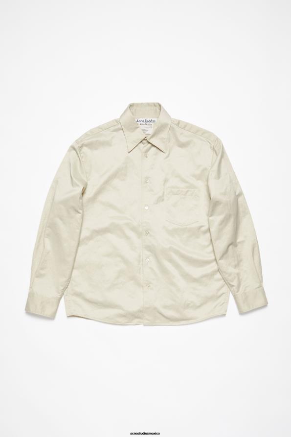 Acne Studios vestir blanco marfil 0T4HT892 sobrecamisa de nailon