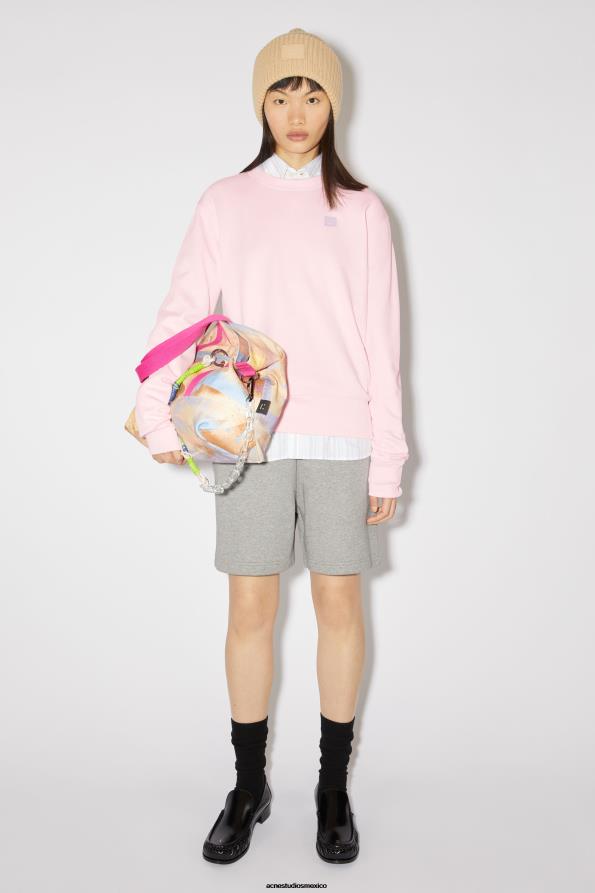 Acne Studios vestir Rosa claro 0T4HT156 suéter de cuello redondo - regular fit unisex
