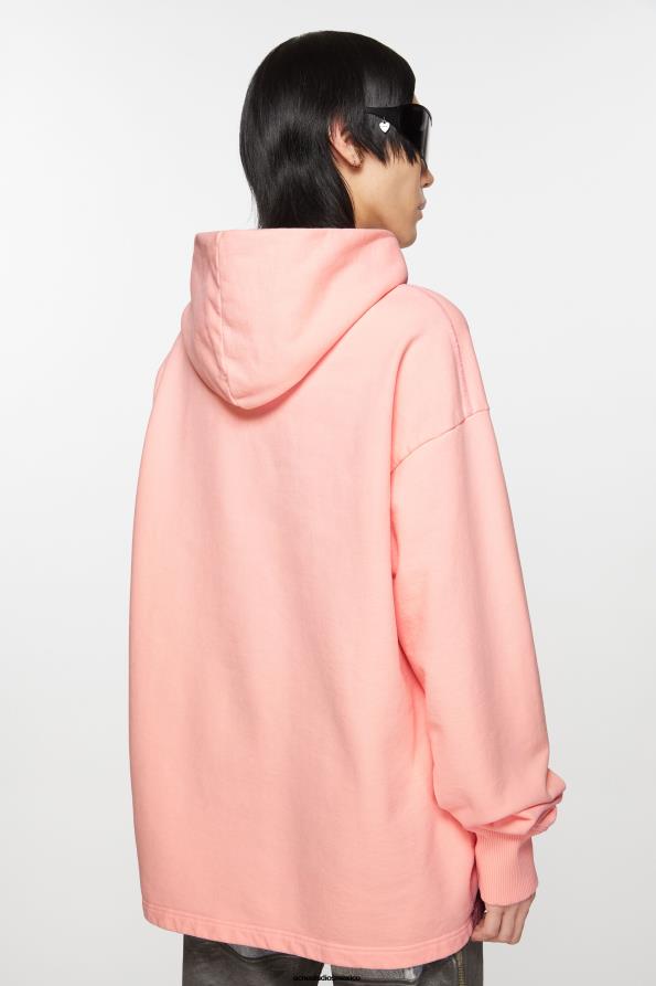 Acne Studios vestir Rosa palido 0T4HT965 sudadera con capucha y logo estampado