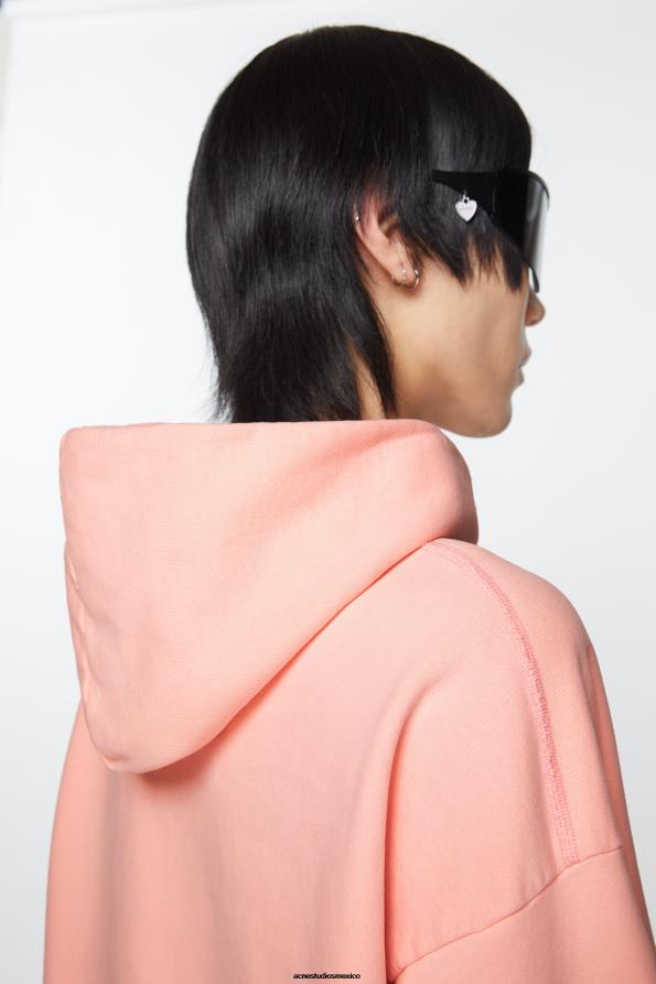 Acne Studios vestir Rosa palido 0T4HT965 sudadera con capucha y logo estampado