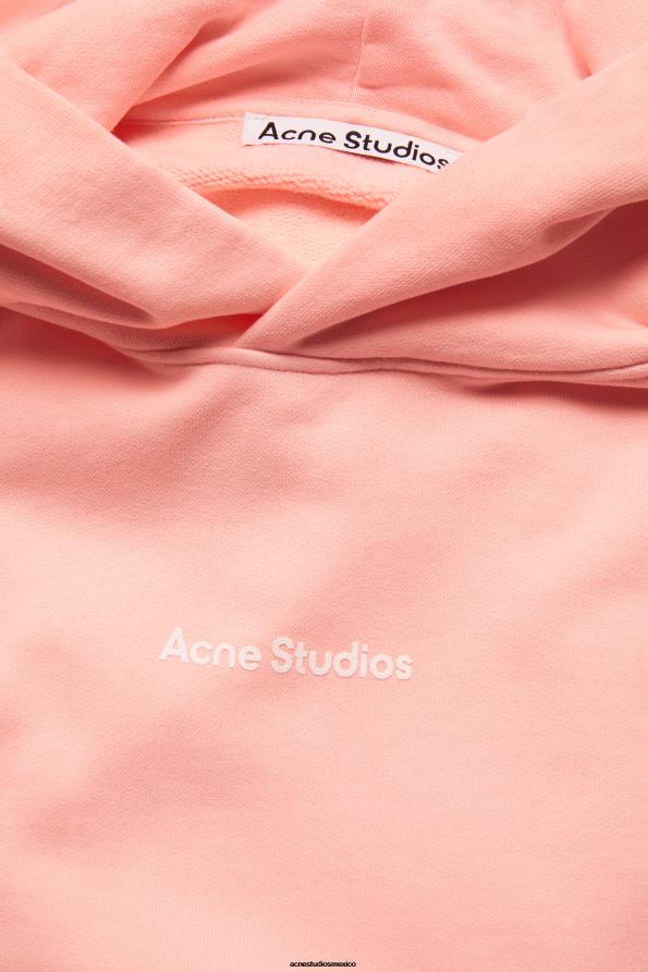 Acne Studios vestir Rosa palido 0T4HT965 sudadera con capucha y logo estampado