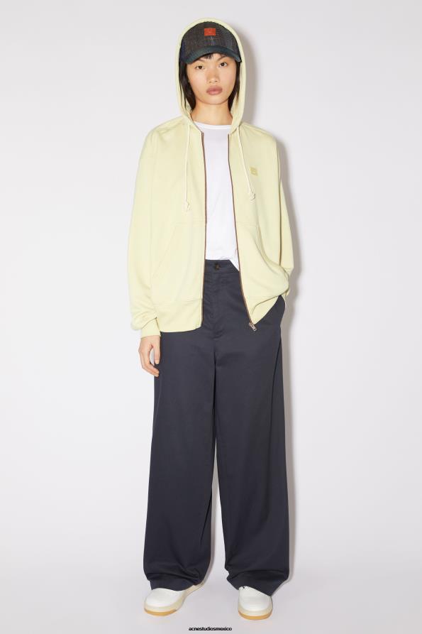 Acne Studios vestir arena/verde 0T4HT152 suéter con capucha y cremallera unisex