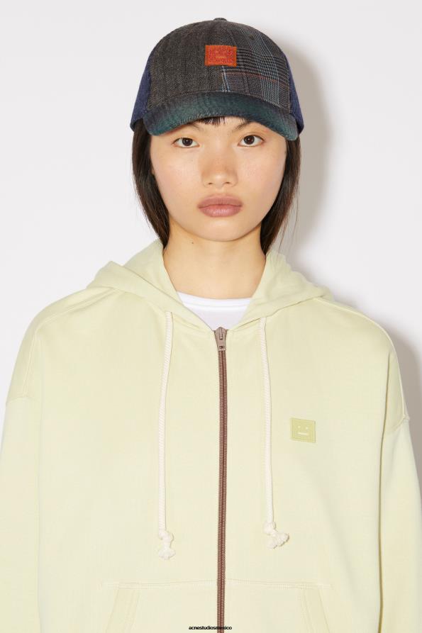 Acne Studios vestir arena/verde 0T4HT152 suéter con capucha y cremallera unisex