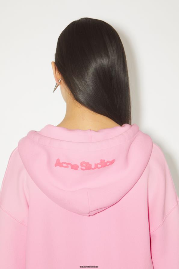 Acne Studios vestir burbuja rosa 0T4HT164 chaqueta teñida con cremallera