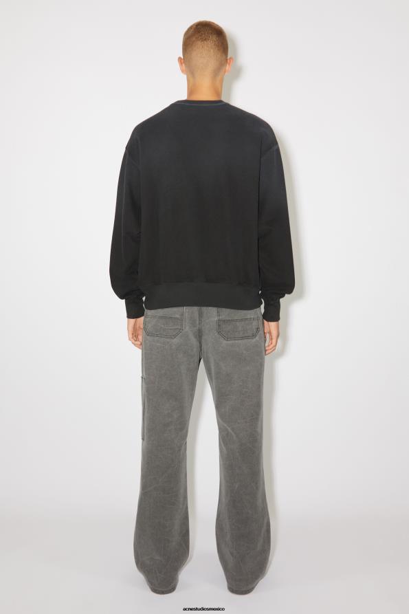 Acne Studios vestir gris carbón 0T4HT981 suéter con estampado de parches - ajuste relajado unisex