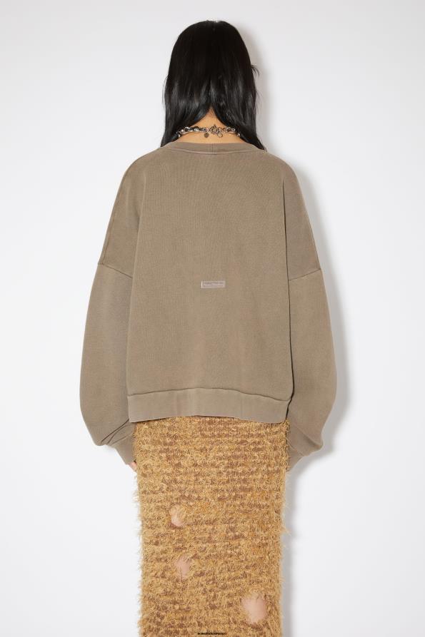 Acne Studios vestir marron oscuro 0T4HT162 suéter de cuello redondo