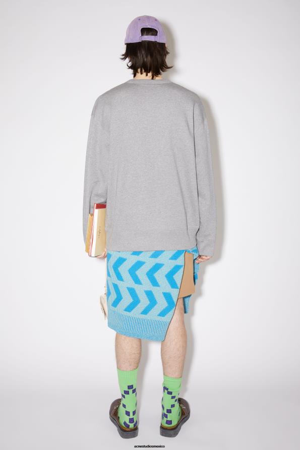 Acne Studios vestir mezcla gris claro 0T4HT1181 sudadera con cuello redondo - ajuste relajado unisex