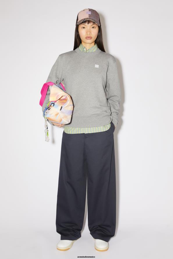 Acne Studios vestir mezcla gris claro 0T4HT157 suéter de cuello redondo - regular fit unisex