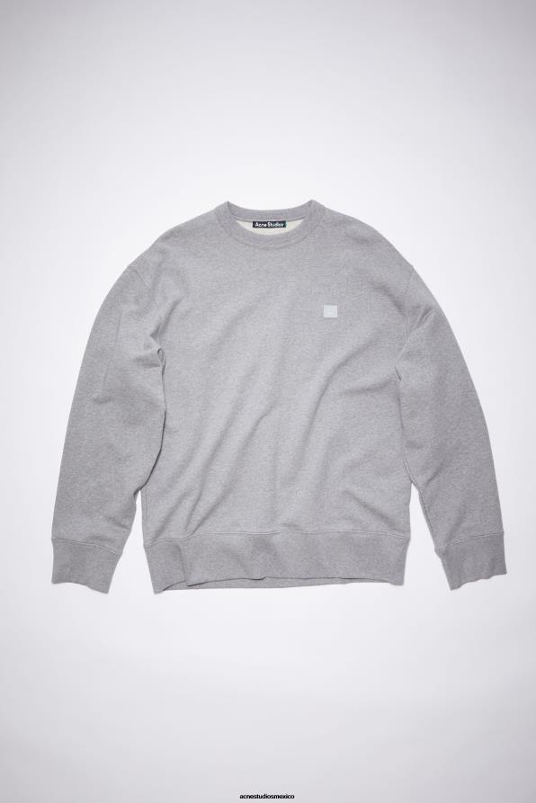 Acne Studios vestir mezcla gris claro 0T4HT415 sudadera con cuello redondo - ajuste relajado unisex