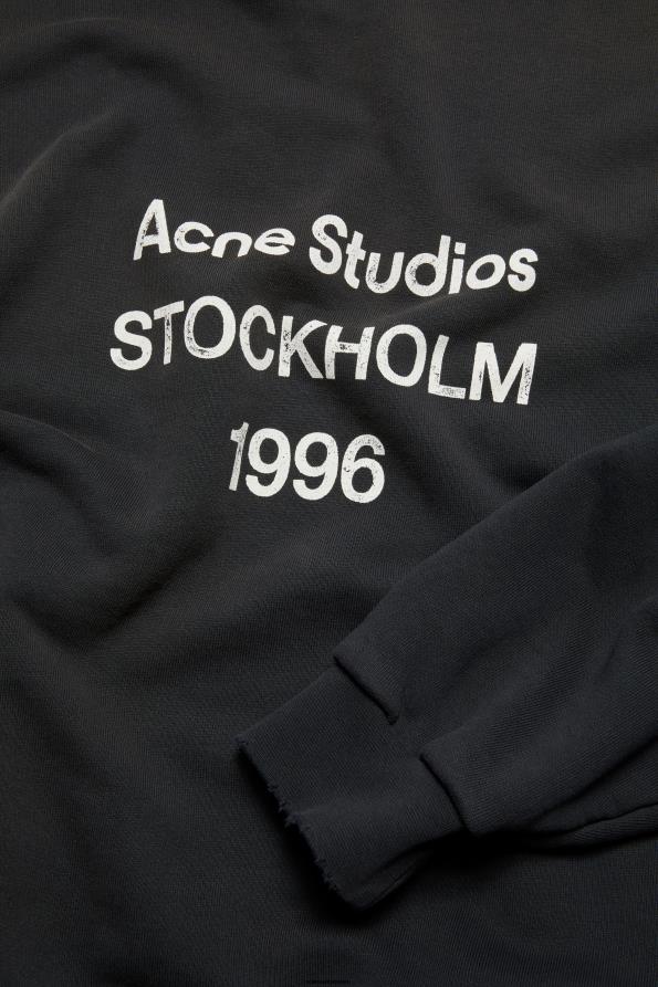 Acne Studios vestir negro 0T4HT139 suéter con capucha y logo
