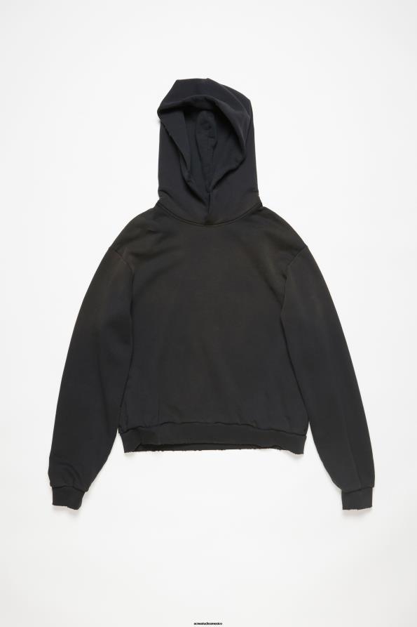 Acne Studios vestir negro 0T4HT139 suéter con capucha y logo