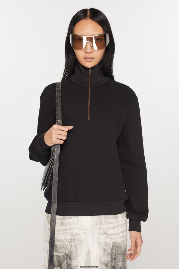 Acne Studios vestir negro 0T4HT145 suéter con cremallera