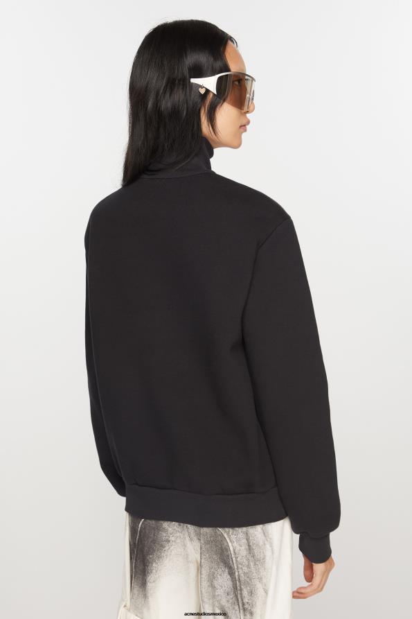 Acne Studios vestir negro 0T4HT145 suéter con cremallera