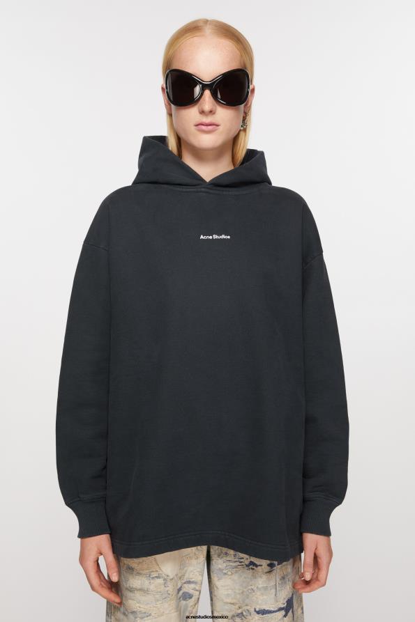 Acne Studios vestir negro 0T4HT148 sudadera con capucha y logo