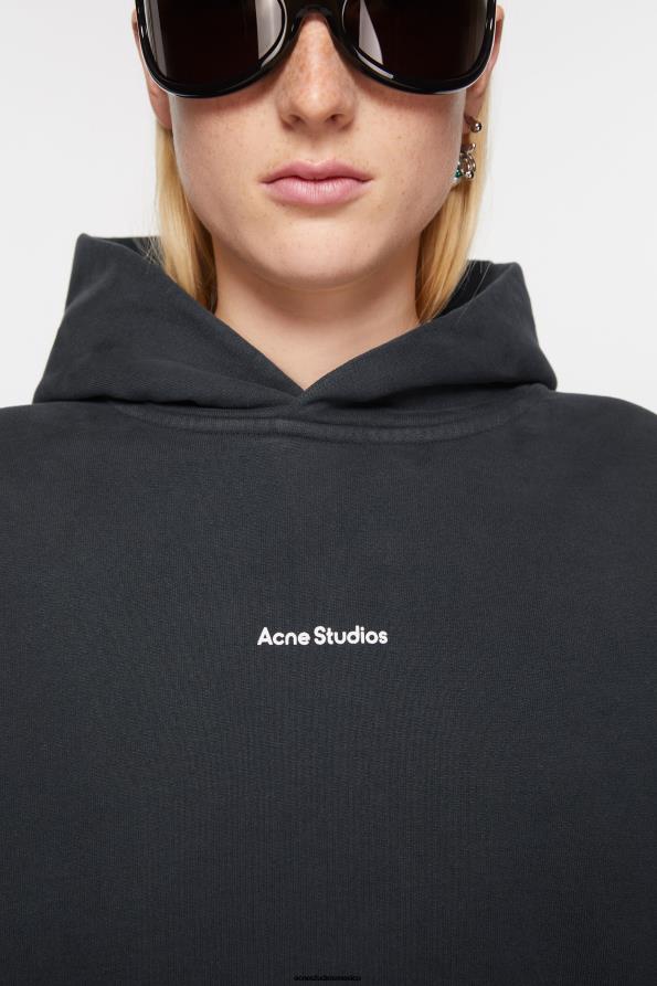Acne Studios vestir negro 0T4HT148 sudadera con capucha y logo
