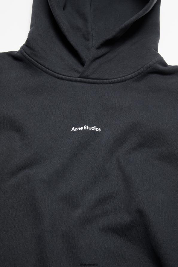 Acne Studios vestir negro 0T4HT148 sudadera con capucha y logo