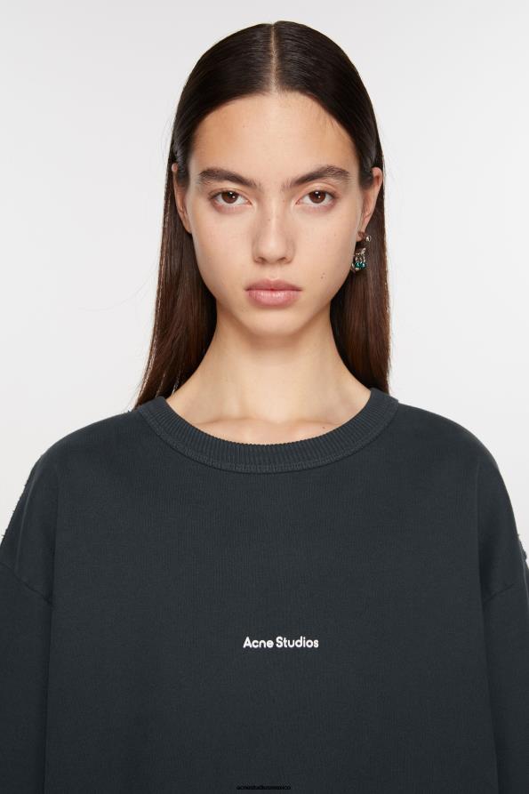 Acne Studios vestir negro 0T4HT149 sudadera con logo estampado