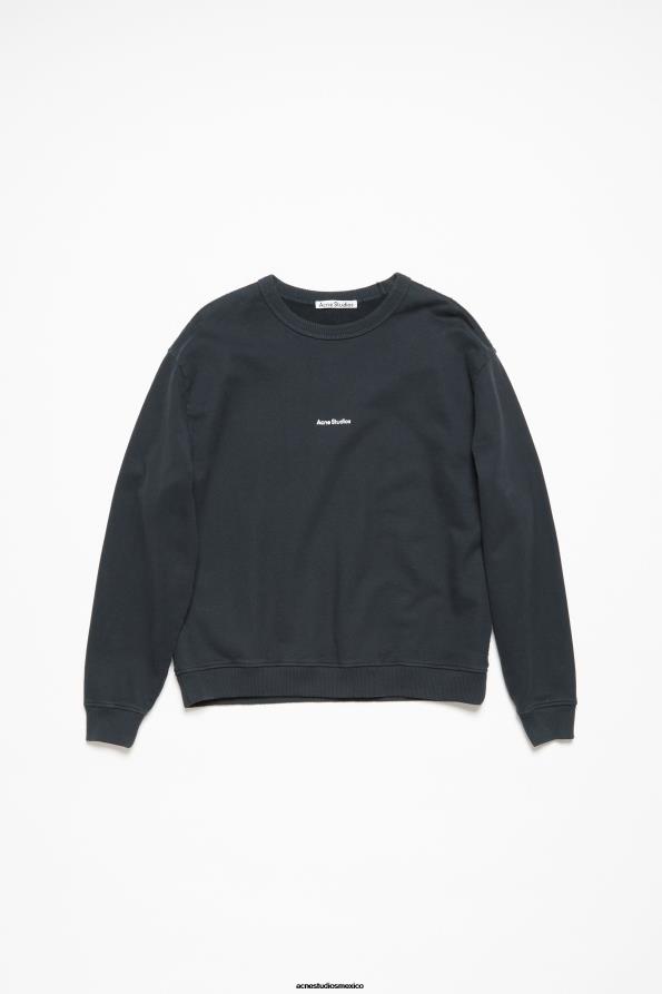 Acne Studios vestir negro 0T4HT149 sudadera con logo estampado