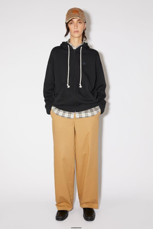 Acne Studios vestir negro 0T4HT154 suéter con capucha y cremallera unisex