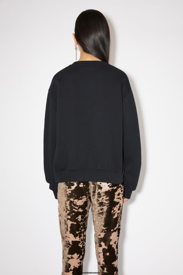 Acne Studios vestir negro 0T4HT166 suéter de cuello redondo