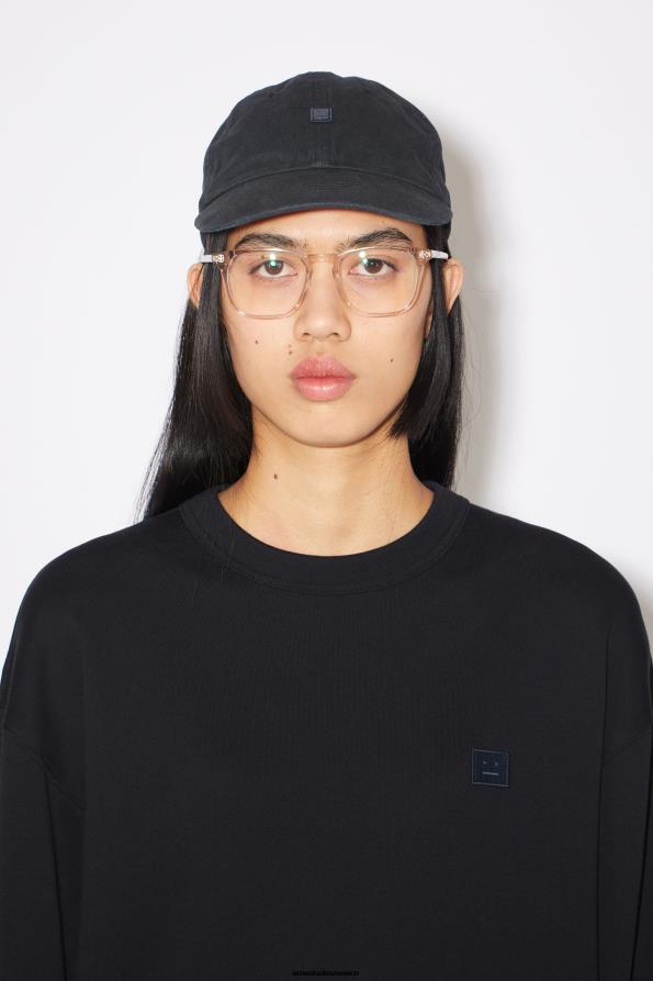 Acne Studios vestir negro 0T4HT422 sudadera con cuello redondo - ajuste relajado unisex