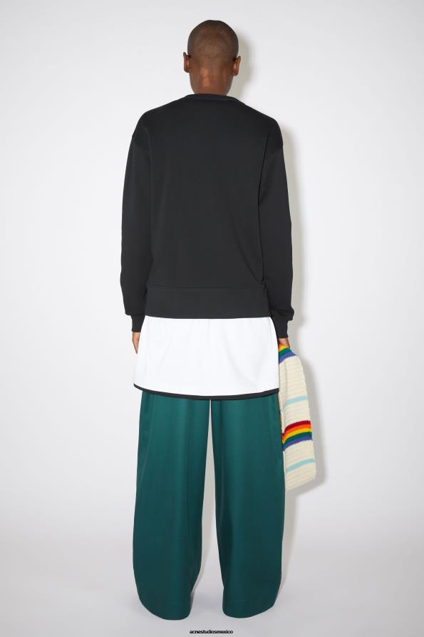 Acne Studios vestir negro 0T4HT433 sudadera con cuello redondo - regular fit unisex