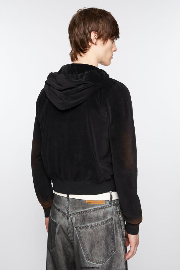 Acne Studios vestir negro 0T4HT963 suéter con capucha - corte ajustado