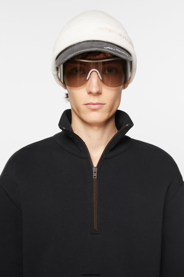 Acne Studios vestir negro 0T4HT967 suéter con cremallera