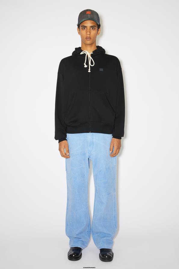 Acne Studios vestir negro 0T4HT976 suéter con capucha y cremallera unisex