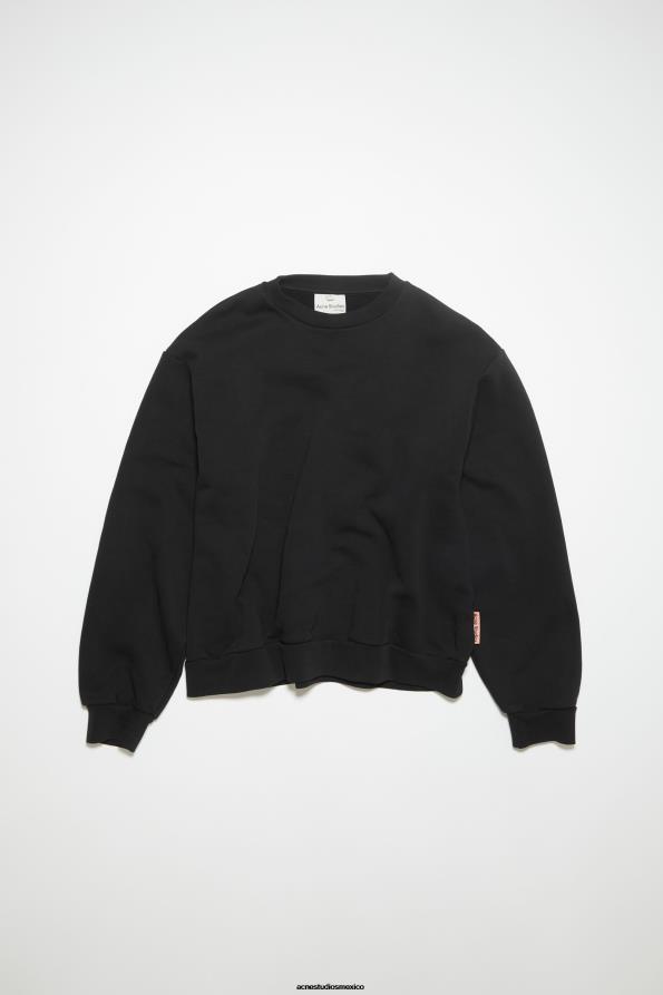 Acne Studios vestir negro 0T4HT984 suéter de cuello redondo