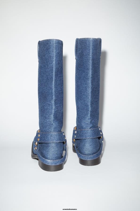 Acne Studios calzado azul 0T4HT534 botas de mezclilla con hebilla