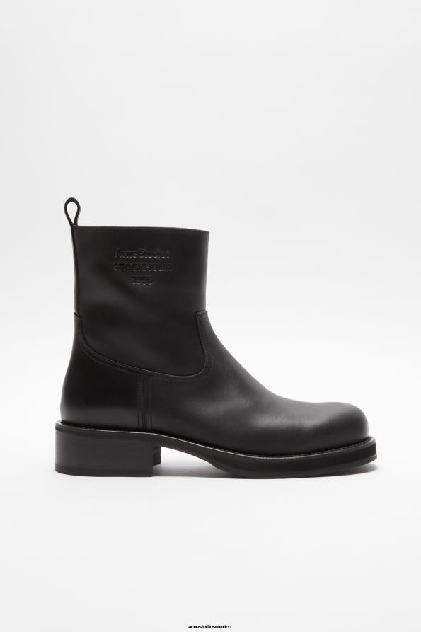 Acne Studios calzado negro 0T4HT1215 botas de cuero encerado
