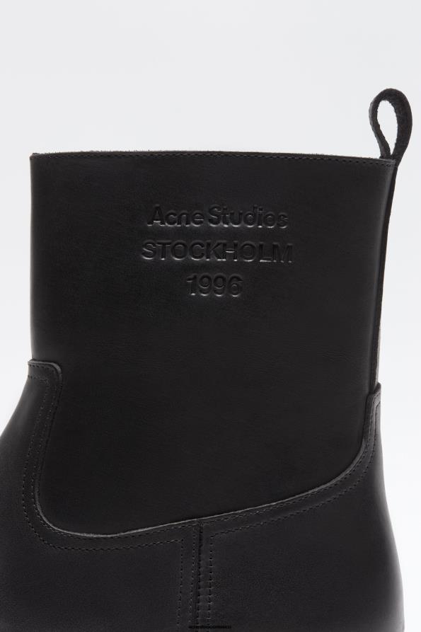 Acne Studios calzado negro 0T4HT1215 botas de cuero encerado