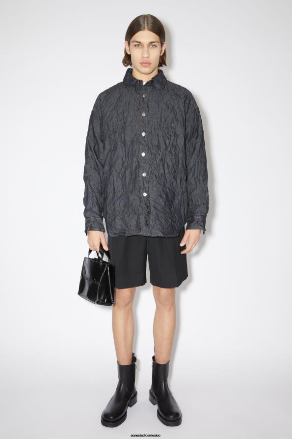 Acne Studios calzado negro 0T4HT1217 botas bajas de cuero brillante