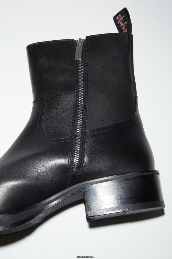 Acne Studios calzado negro 0T4HT1217 botas bajas de cuero brillante