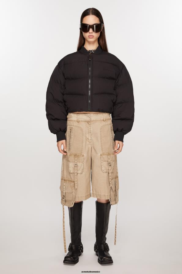 Acne Studios calzado negro 0T4HT455 botas de cuero con hebilla