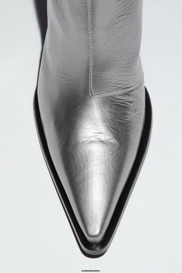 Acne Studios calzado plata 0T4HT684 botas de tacón de cuero