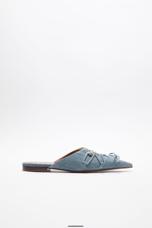 Acne Studios calzado azul polvoriento 0T4HT709 mules con cordones