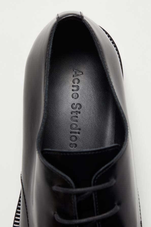 Acne Studios calzado negro 0T4HT1221 zapatos derby de cuero