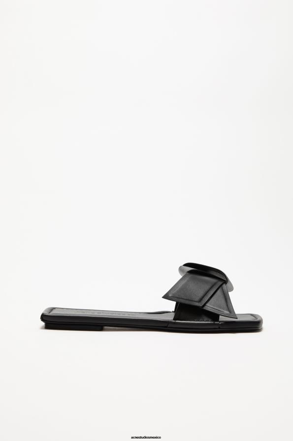Acne Studios calzado negro 0T4HT487 sandalia musubi de piel