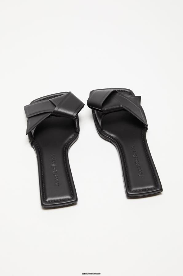 Acne Studios calzado negro 0T4HT487 sandalia musubi de piel