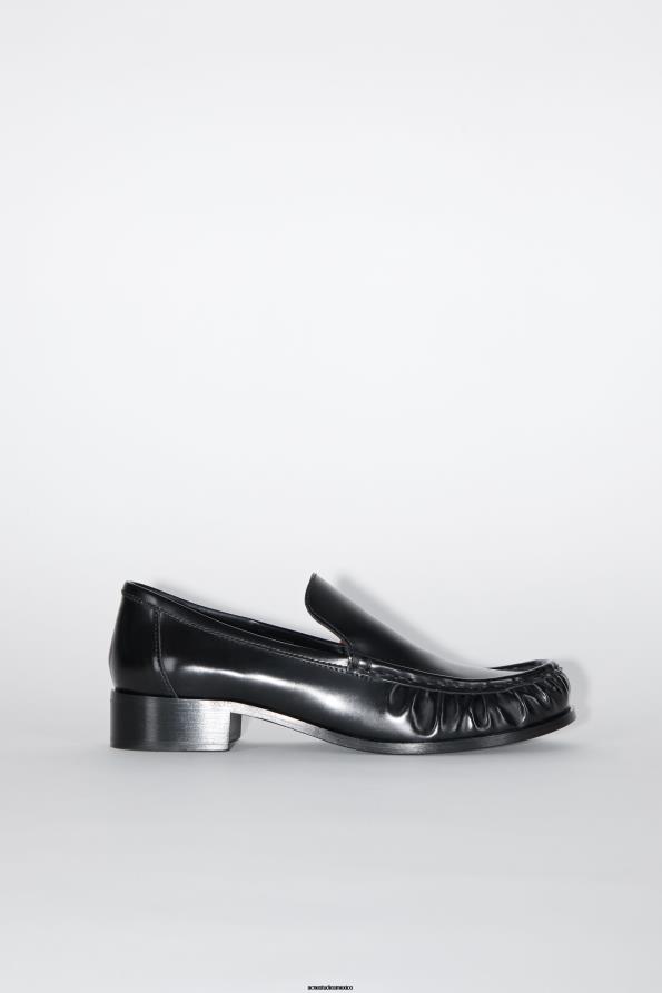 Acne Studios calzado negro 0T4HT491 mocasines de cuero