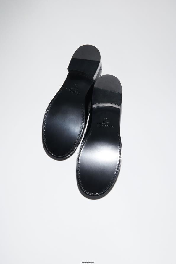 Acne Studios calzado negro 0T4HT491 mocasines de cuero
