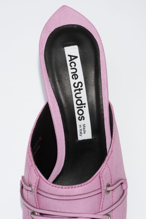 Acne Studios calzado rosa 0T4HT853 mules con cordones y tacón para desfile