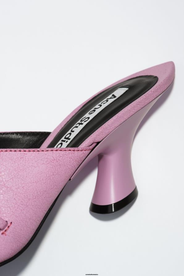 Acne Studios calzado rosa 0T4HT853 mules con cordones y tacón para desfile