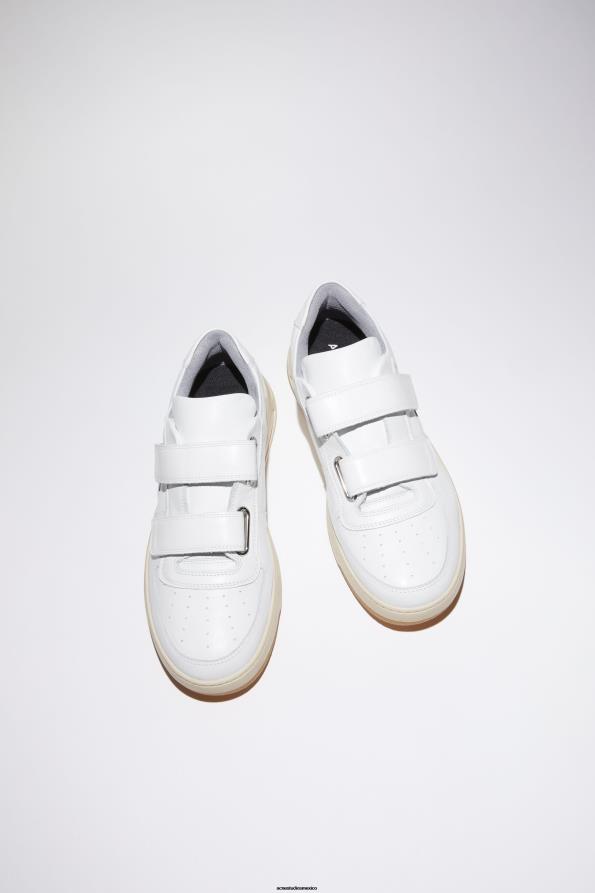 Acne Studios calzado blanco 0T4HT1224 zapatillas con tira de velcro