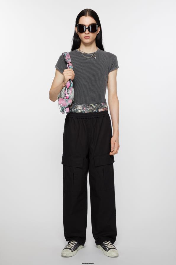 Acne Studios calzado negro/blanco roto 0T4HT1216 zapatillas bajas